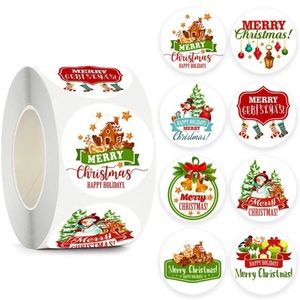 Christmas Stickers 1” 500 pcs